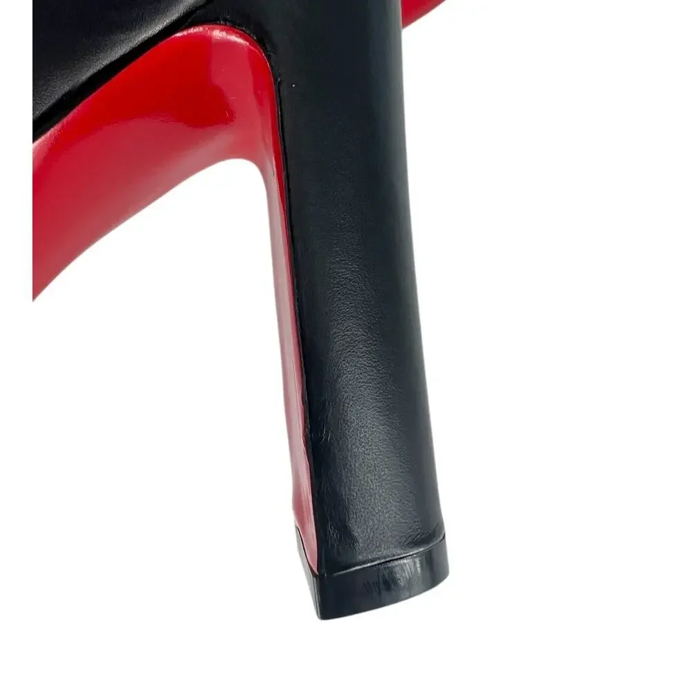 Christian Louboutin Loo Botta 85mm Knee High Boot in Black Calf Leather - Picture 14 of 16